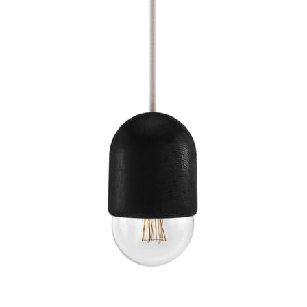 Suspension Luce Medium bois noir / Ø 10 x H 18 cm - Hartô