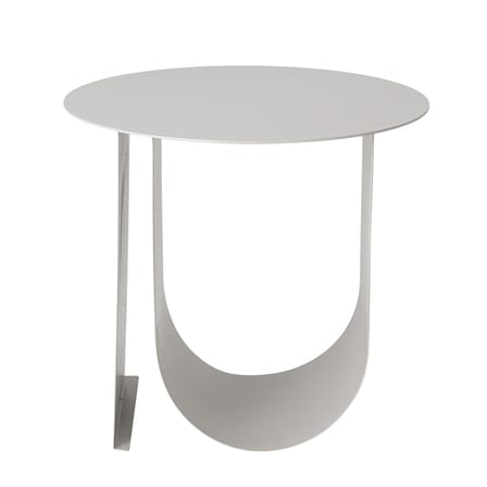 Table d'appoint Cher métal gris / Ø 43 cm - Porte-revues intégré - Bloomingville