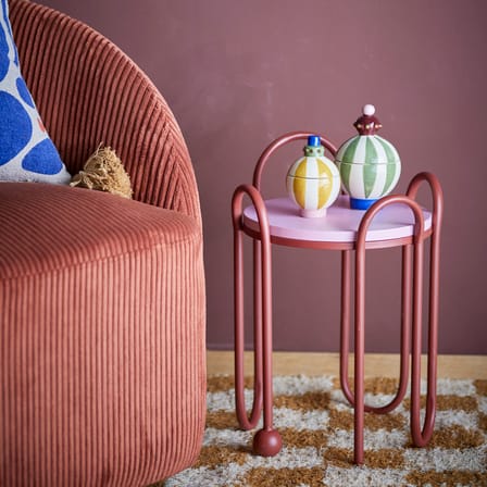 Table d'appoint Whimsica métal rouge / Ø 30,5 x H 46 cm - Bloomingville