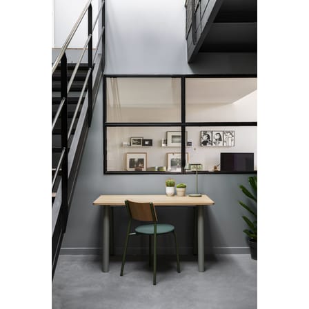 Bureau New Modern bois gris / 130 x 70 cm - Chêne éco-certifié - TIPTOE