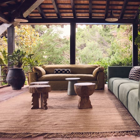 Tappeto Outlander fibre beige / 250 x 350 cm - Canapa - HK LIVING