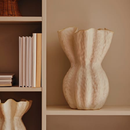 Vase Cori keramik weiß / H 36 cm - BROSTE COPENHAGEN
