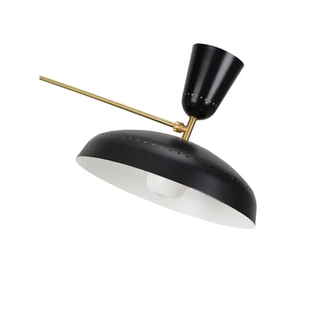 Applique avec prise G1 métal noir / Réédition 1951, Pierre Guariche - L 115 cm - SAMMODE STUDIO