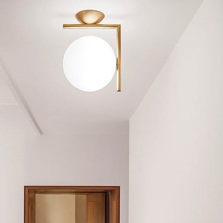 Applique IC W2 métal verre blanc noir / Ø 30 cm - Michael Anastassiades, 2014 - Flos