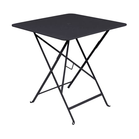 Bistro Foldable table metal grey 71 x 71 cm - Umbrella hole - Fermob