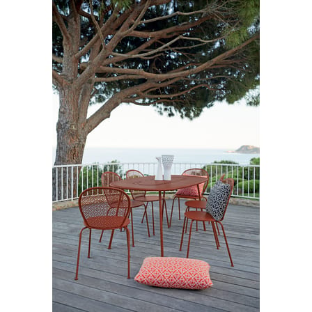 Chaise empilable Lorette métal rouge - Fermob