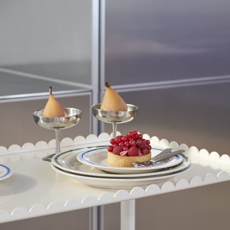 Desserte Arcs HIGH métal blanc / 63 x 44 x H 87,5 cm - Hay
