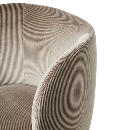 Fauteuil à roulettes Rico gris / Velours - Ferm Living