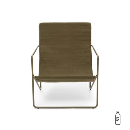 Fauteuil Desert tissu vert / Structure Olive - Bouteilles plastique recyclées - Ferm Living