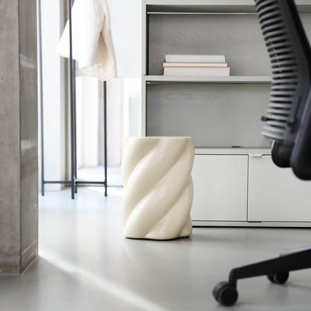 Hocker Marshmallow corian weiß / Ø 33 x H 45 cm - & klevering
