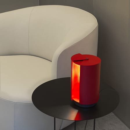 Lampe de table Pivotante métal rouge / Charlotte Perriand, 1962 - Nemo