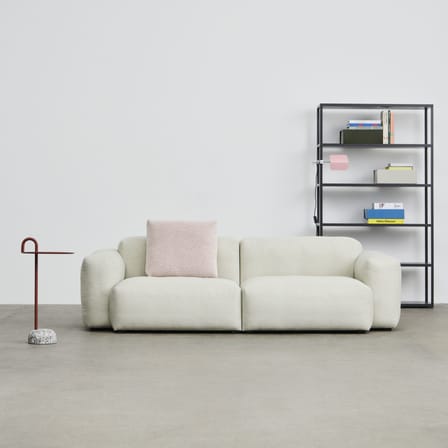 Mags Soft Low Armrest n°1 Straight sofa  textile beige / 2.5-seater - L 238 cm / UK version - Hay