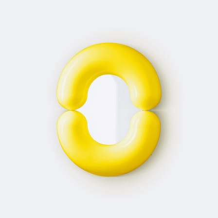 Miroir mural Zodiac Bumper Small céramique jaune / L 55 x H 70 cm - Jean-Baptiste Fastrez, 2020 - Moustache