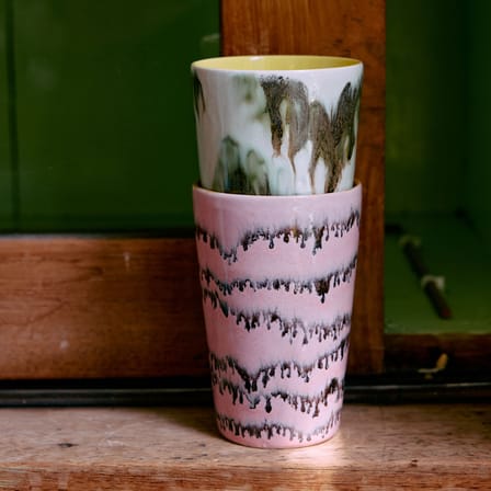Mug 70s ceramics céramique multicolore / Set de 2 - 46 cl - HK LIVING