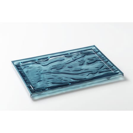 Plateau Dune Large plastique bleu / 55 x 38 cm - PMMA - Kartell