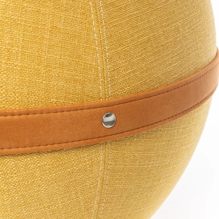 Pouf Original XL jaune / Ergonomique - Ø 65 cm / Tissu chiné - BLOON PARIS