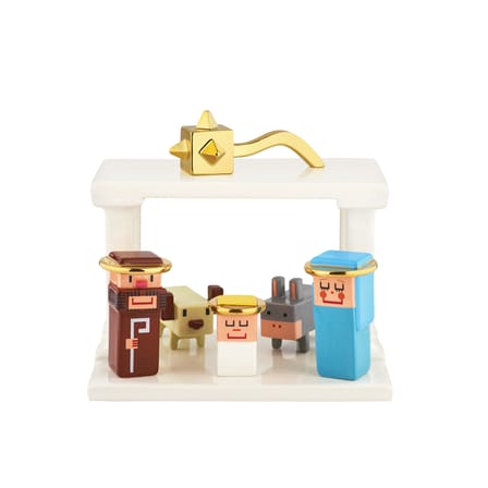 Santon Miracolata céramique or / Décoré à la main - Alessi