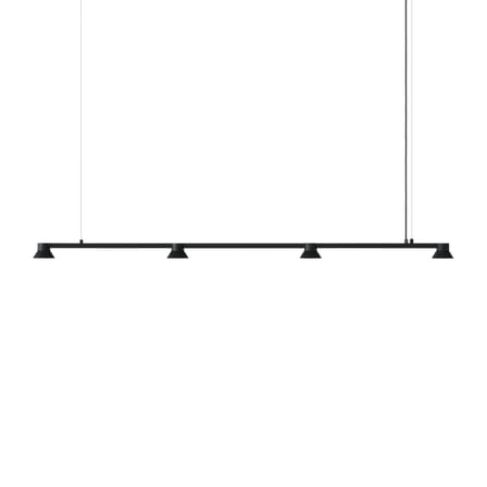 Suspension Hat Linear Large métal noir / L 167 cm - Normann Copenhagen