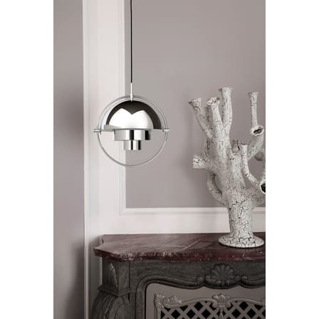 Suspension Multi-Lite Small argent métal / Ø 25 cm - Modulable & orientable / Réédition 1972 - Gubi