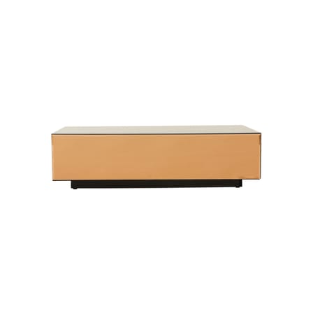 Table basse Mirror Block verre marron / 90 x 90 cm x H 22 cm - HK LIVING