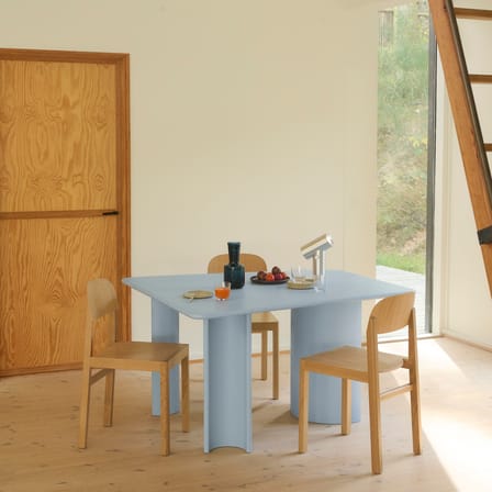 Table rectangulaire Re-Norm bois bleu / 130 x 120 cm - Muuto