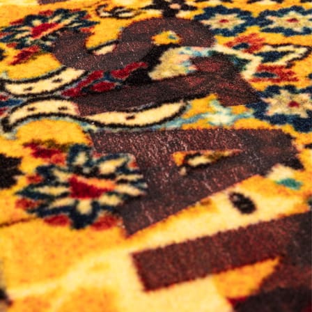 Tapis Burnt - United  multicolore / 80 x 120 cm - Inscription obtenue par combustion - Seletti