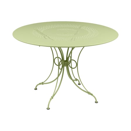 Tavolo rotondo 1900 metallo verde / Ø 117 cm - Foro per ombrellone / 8 persone - Fermob