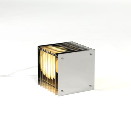 Tischleuchte Lop Small Square metall / Stahl poliert - BANG