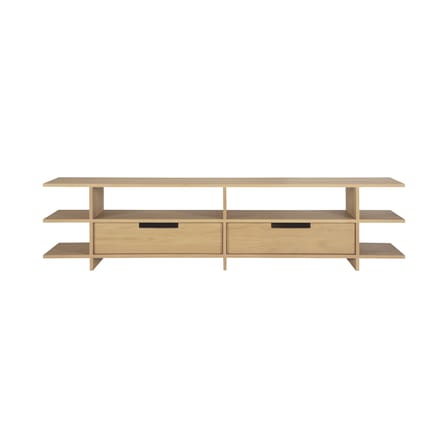 Kabuki TV unit natural wood / L 200 cm - 2 drawers - Ethnicraft