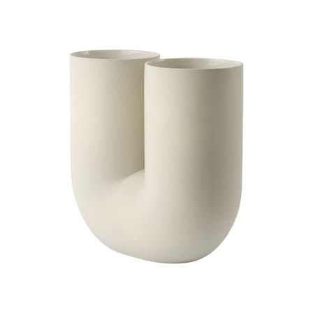 Vase Kink Large céramique beige / Earnest Studio, 2018 - H 39 cm - Muuto