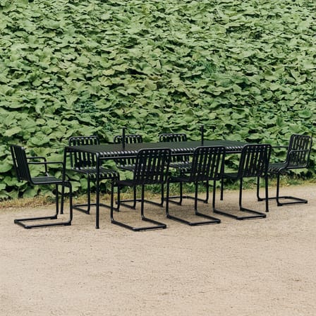 Armlehnstuhl Palissade Cantilever metall schwarz / Small - Hay