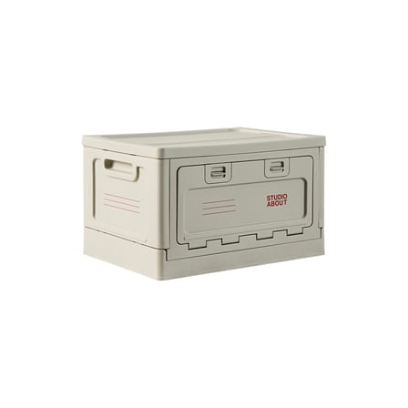 Boîte Box Medium plastique gris / 40 x 29 x H 23,7 cm - Empilable - STUDIO ABOUT