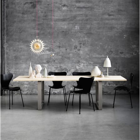 Chaise empilable Série 7 bois blanc / Frêne teinté - Arne Jacobsen, 1955 - Fritz Hansen