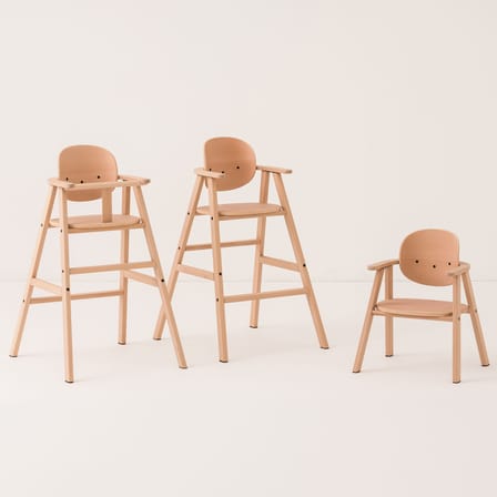 Chaise haute évolutive Growing Green bois naturel / 3 positions : de 6 mois à 6 ans - NOBODINOZ