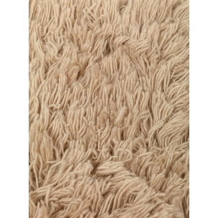 Coussin Meadow tissu beige / Poils longs - 50 x 50 cm / Tufté et tissé à la main - Ferm Living