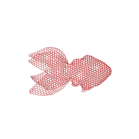 Décoration à suspendre Poisson Medium métal rouge / L 65 cm - Grillage / Benedetta Mori Ubaldini, 2012 - Magis