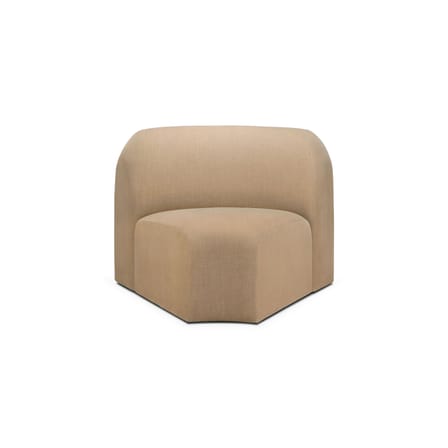Divano modulabile Bulky tessuto beige / Modulo con angoli arrotondati a 45° - Ethnicraft