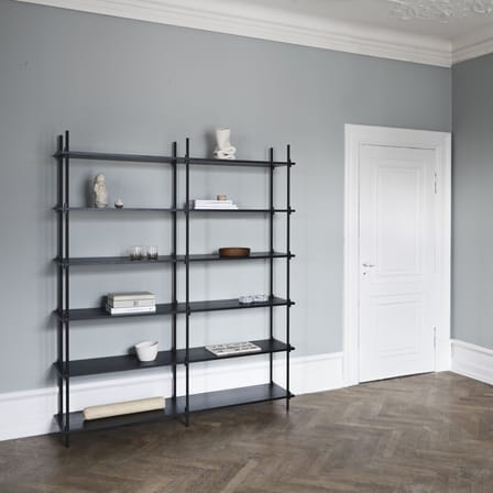 Étagère Shelving System – s.200.2.B bois marron / L 162 x H 200 x Prof. 35 cm - MOEBE