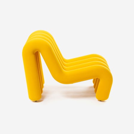 Fauteuil rembourré Extra Bold Sofa tissu jaune / Canapé modulable - L 72 cm (4 tubes) - Moustache