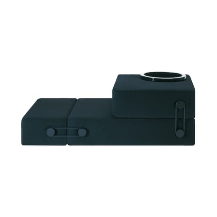 Chauffeuse convertible Trix tissu noir / Lit d'appoint - Kartell