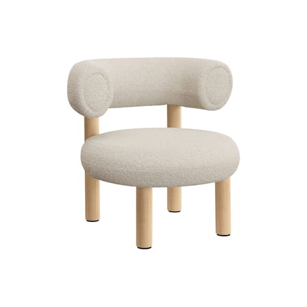 Gepolsterter Sessel Fat Lounge textil weiß / Stoff Elle - Tom Dixon