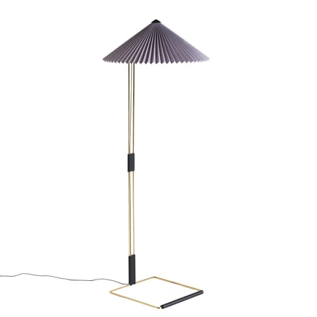 Lampada a stelo Matin tessuto viola tessuto lavanda / Ø 50 x H 129 cm - Hay