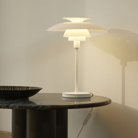 Lampada da tavolo PH 80 materiale plastico bianco / 1974 - Louis Poulsen