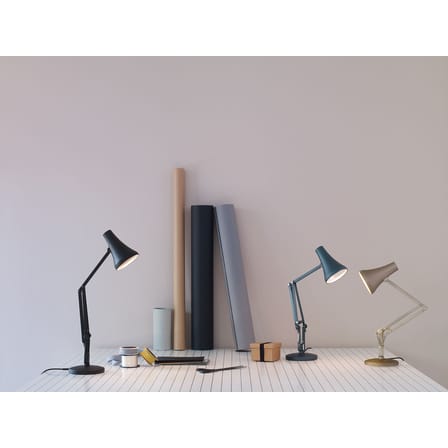 Lampe de table 90 Mini Mini LED métal bleu gris / Branchement secteur ou USB - Anglepoise