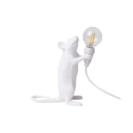 Lampe de table Mouse Standing #1/ Souris debout plastique blanc - Seletti