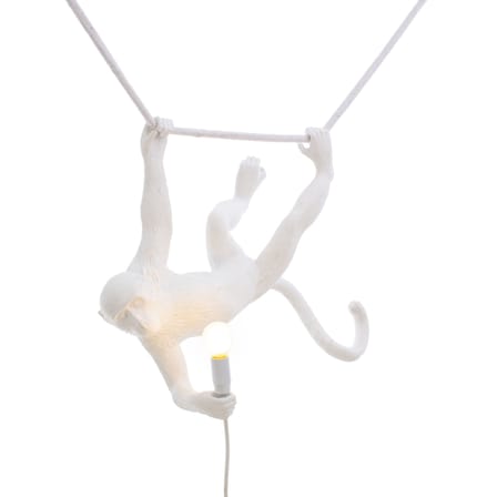 Lampe Monkey Swing plastique blanc / Indoor - L 60 cm - Seletti