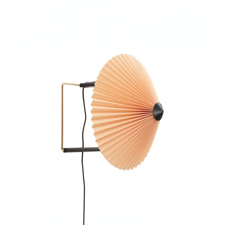 Matin Small Wall light with plug textile orange Adjustable LED light / Ø 30 cm - Hay