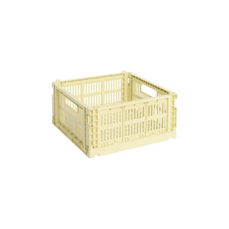 Panier Colour Crate plastique jaune Medium Square / 29,5 x 29,5 cm - Hay