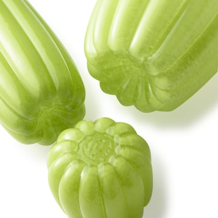 Photophore Melon verre vert / Ø 13,7 x H 10 cm - POLSPOTTEN