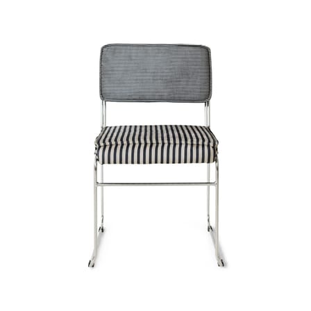Sedia imbottita Endless tessuto nero - HK LIVING